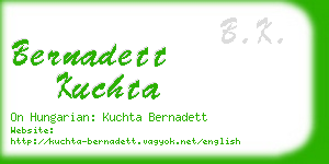 bernadett kuchta business card